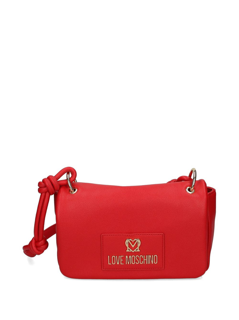 logo-plaque knotted-strap shoulder bag 6