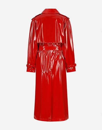 Dolce & Gabbana Patent leather trench coat outlook