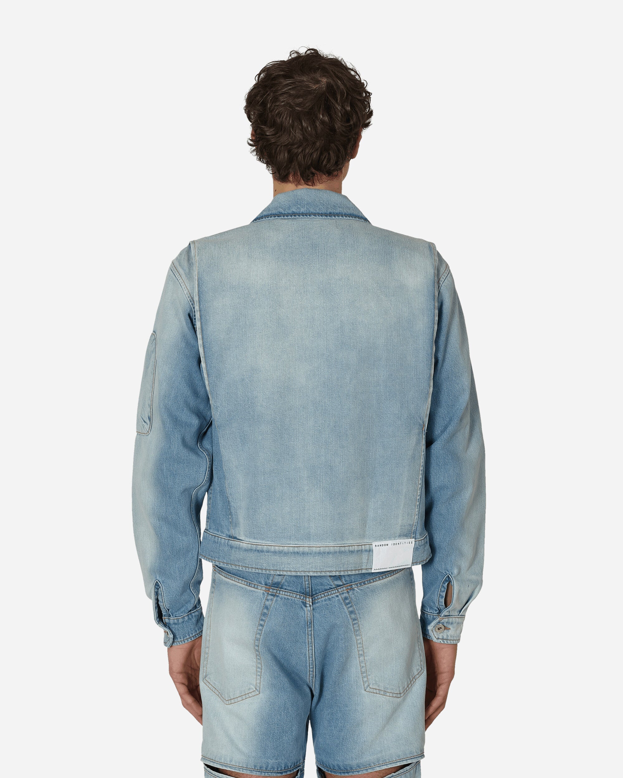Zipped Denim Jacket Blue - 3