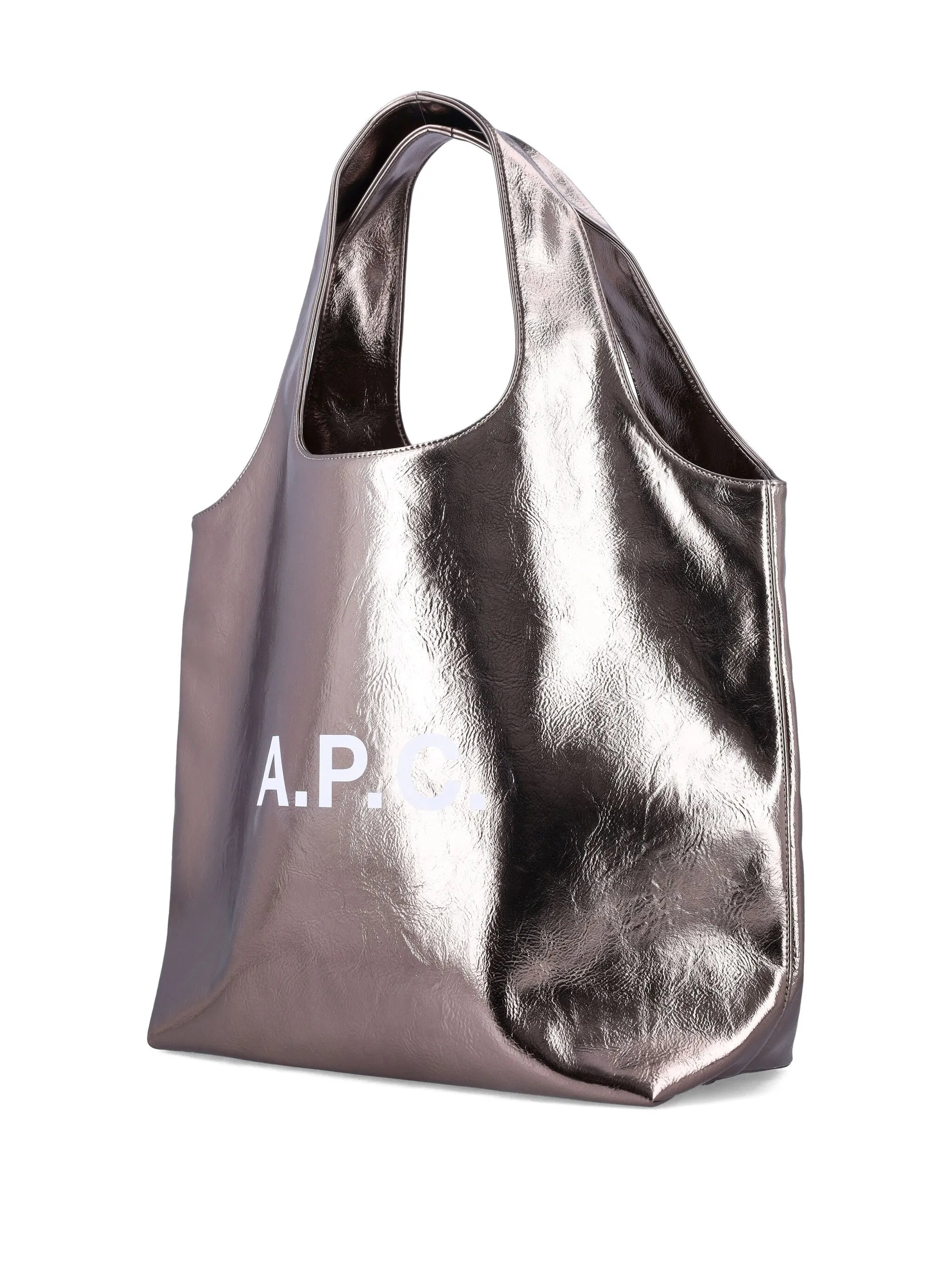 A.p.c. Large Ninon Metallic Logo Tote Bag - 3