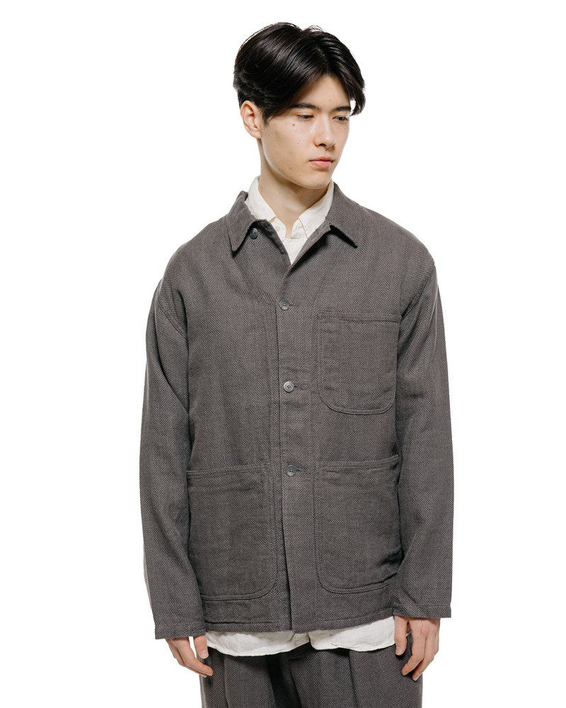 BEAMS PLUS MIL Chore Jacket Cotton Linen Grey outlook