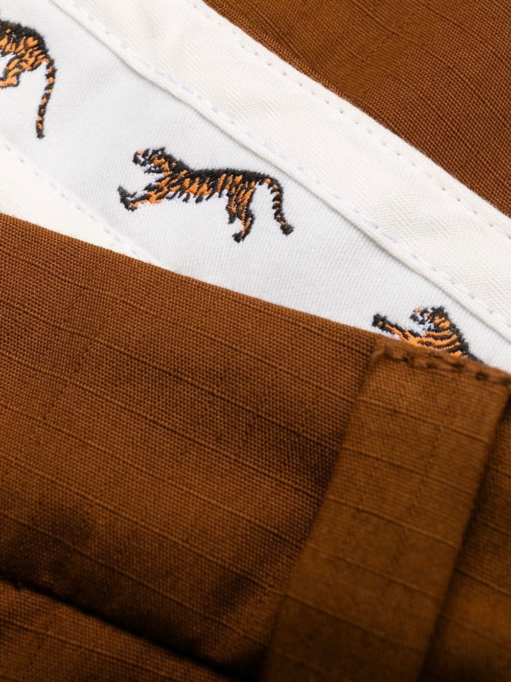 wide-leg cotton trousers - 5