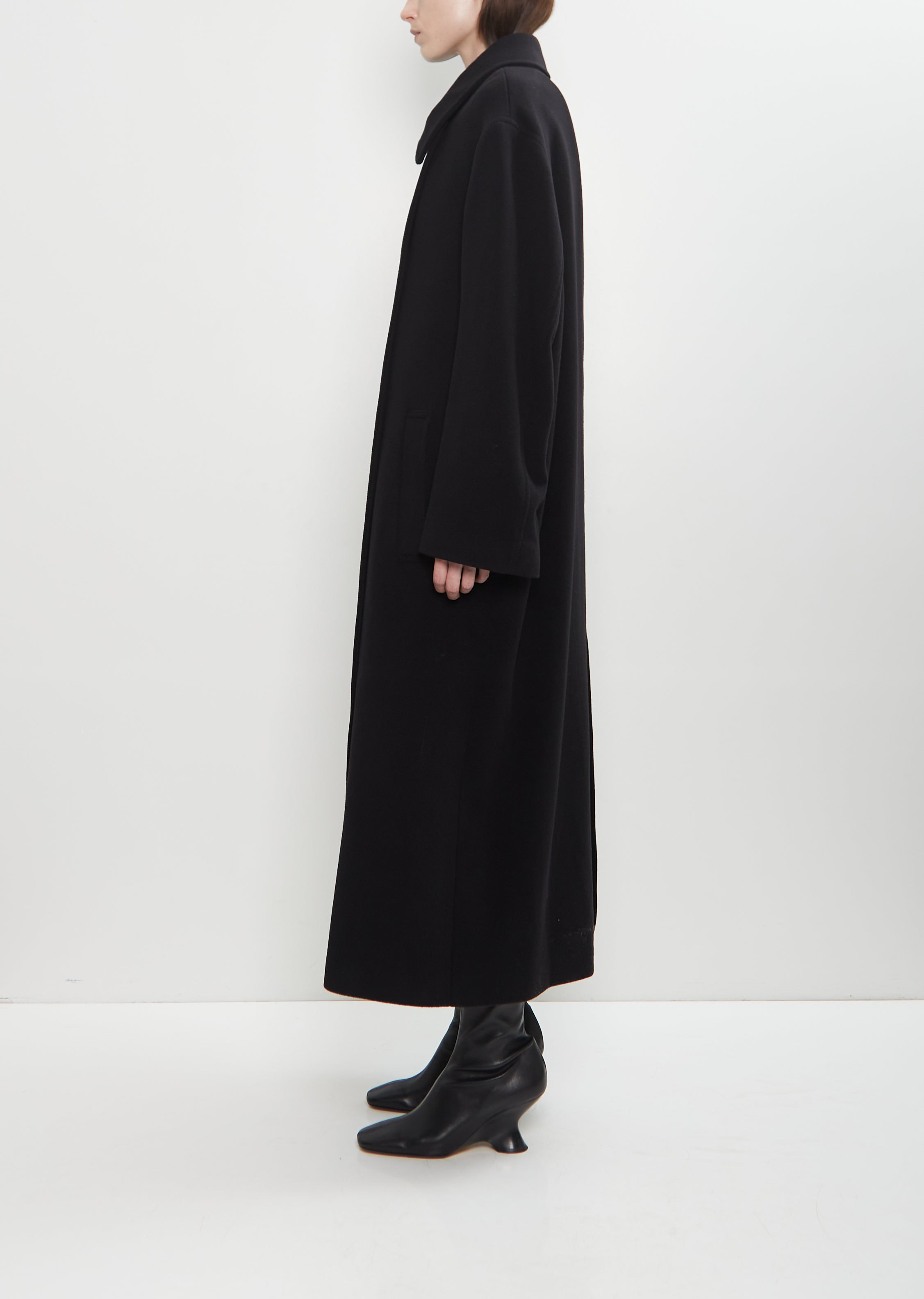 Brushed Wool Blend Shield Coat - 2