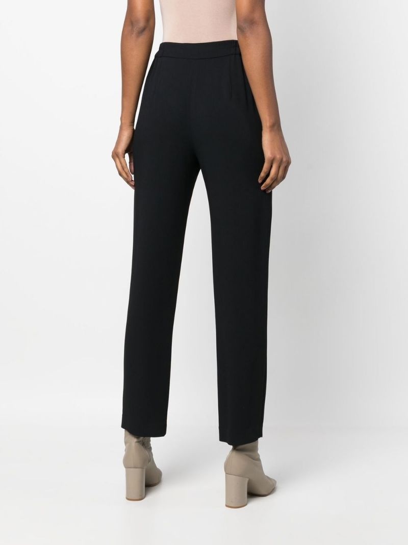 drawstring-waist tapered trousers - 4