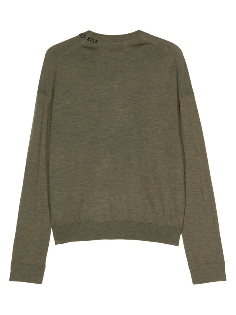Zadig & Voltaire slogan-embroidered wool jumper outlook