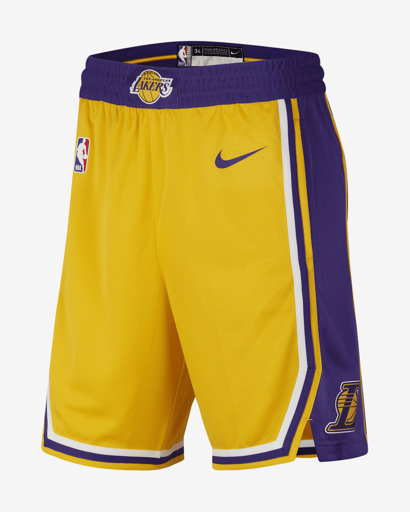Los Angeles Lakers Icon Edition Nike Men's NBA Swingman Shorts - 1