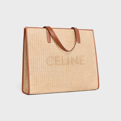 CELINE LARGE CABAS in RAFFIA EFFECT TEXTILE WITH CELINE EMBROIDERY outlook