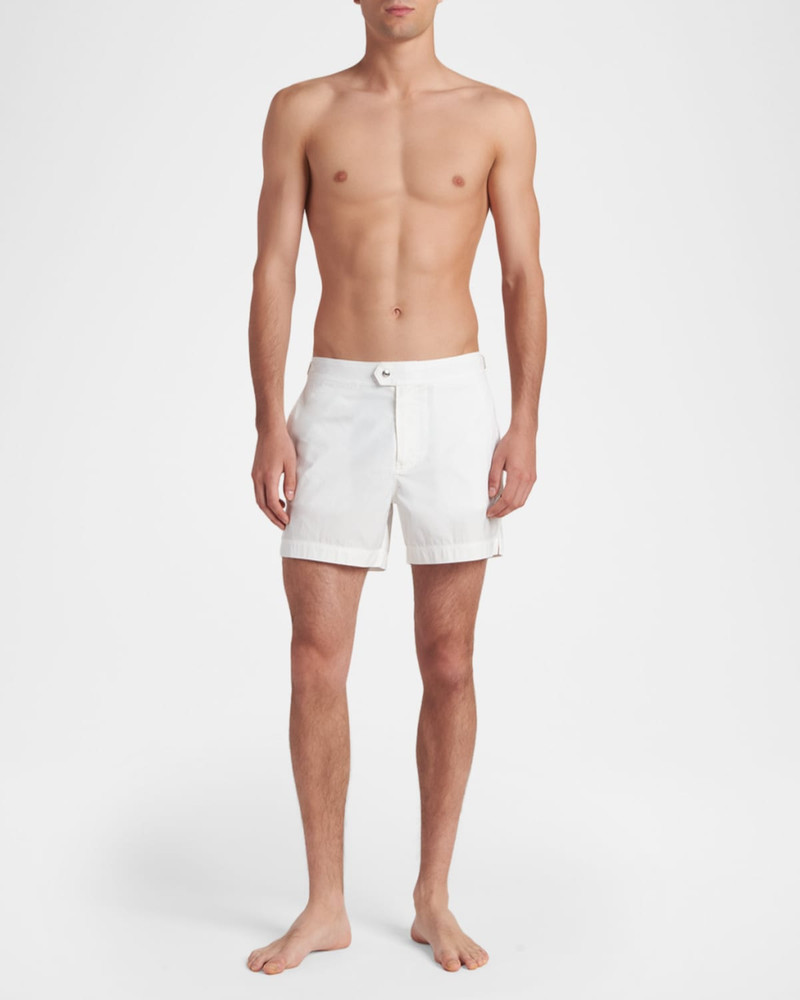TOM FORD Men's Poplin Waistband-Tab Swim Trunks outlook