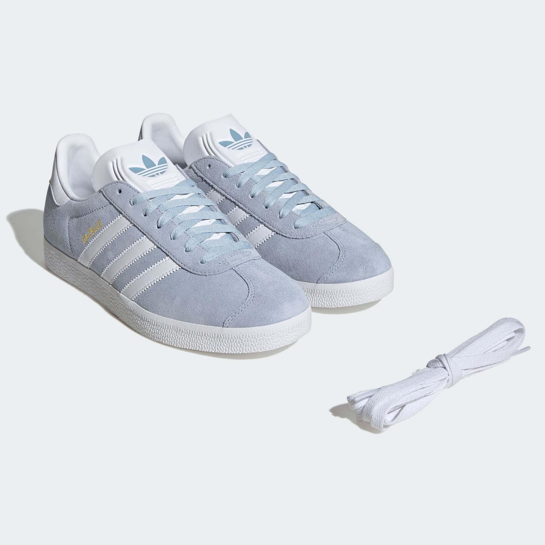 adidas gazelle silver green womens Trainers
