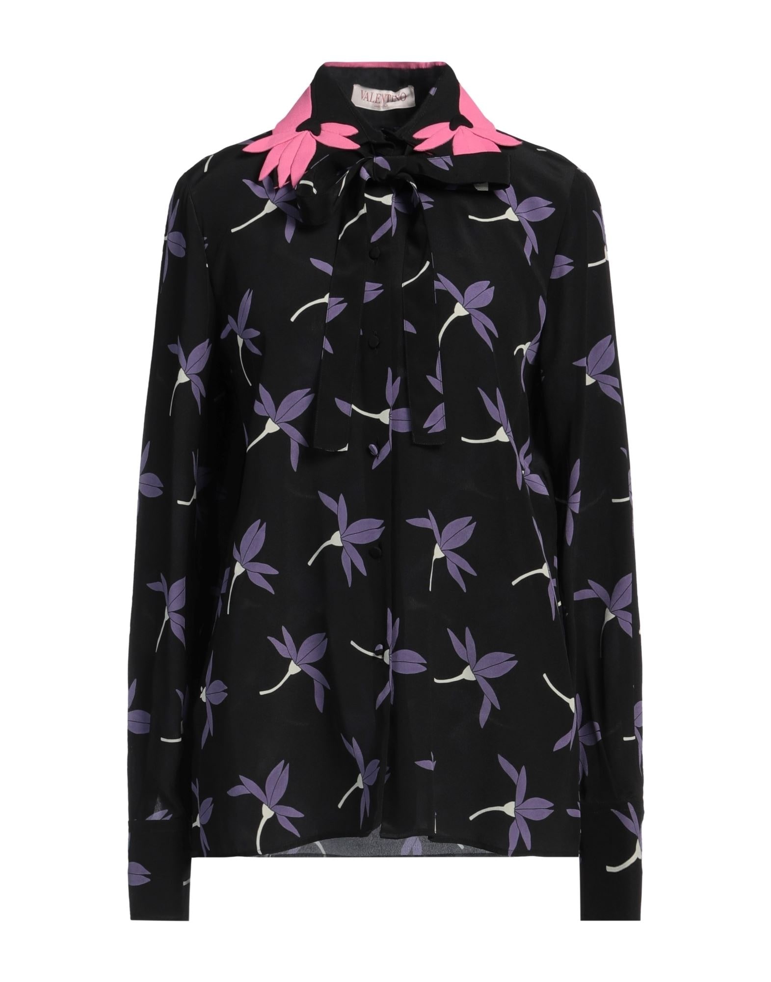 Black Women's Floral Shirts & Blouses - 1