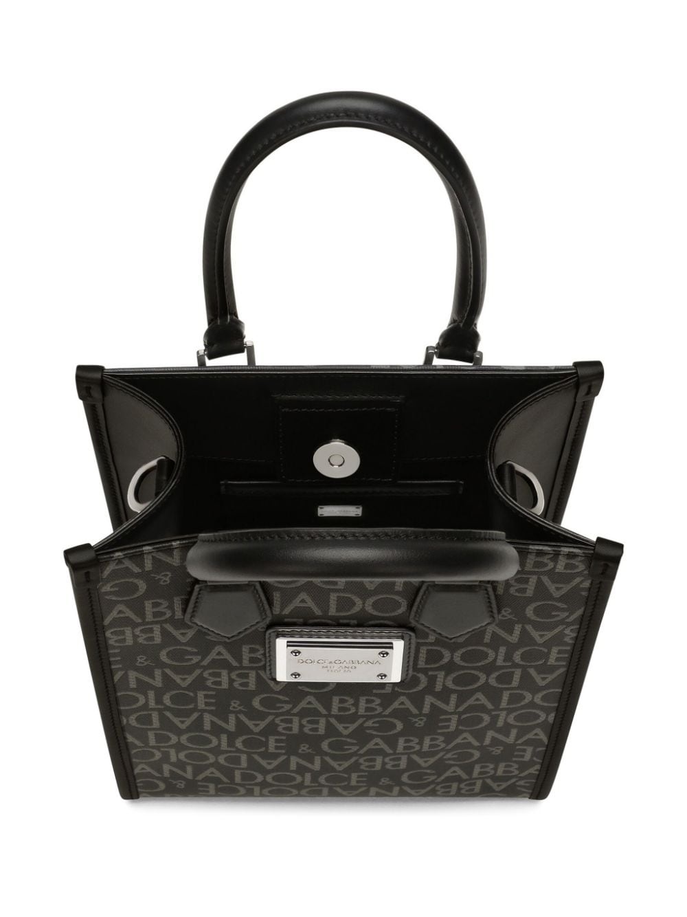 logo-print cotton-blend tote bag - 5