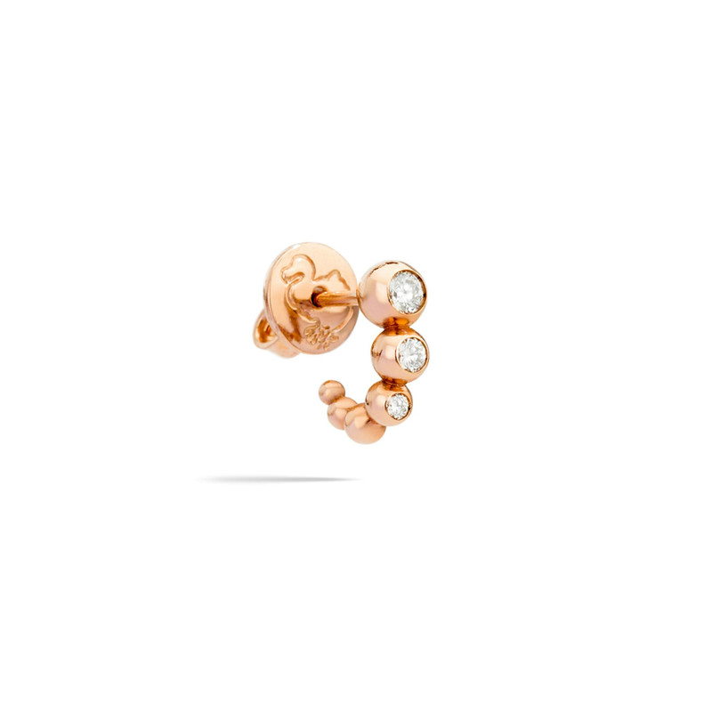 DoDo ROSE GOLD & DIAMOND BOLLICINE STUD EARRING outlook