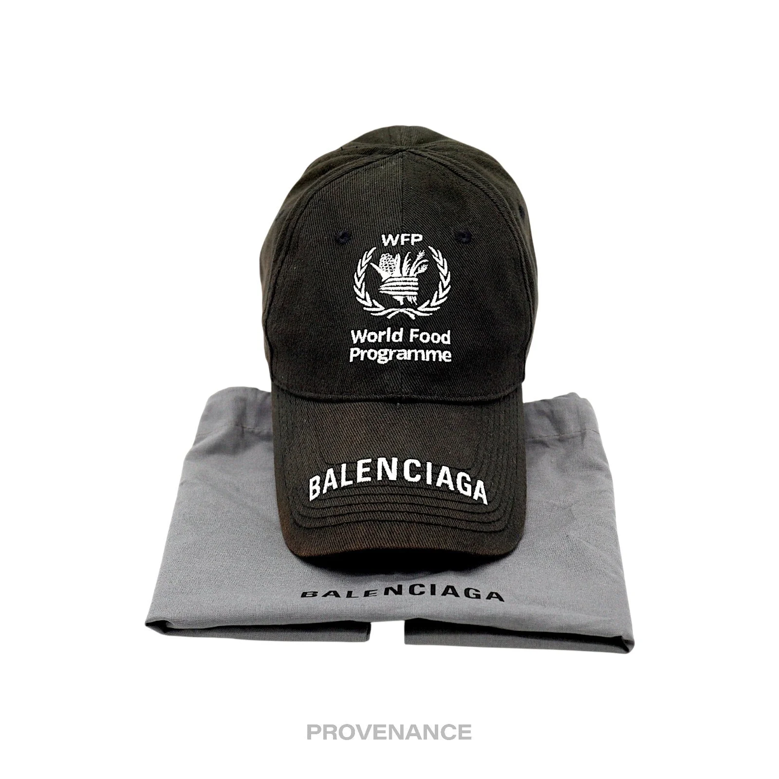 Balenciaga WFP Embroidered Logo Cap - Black White - 1