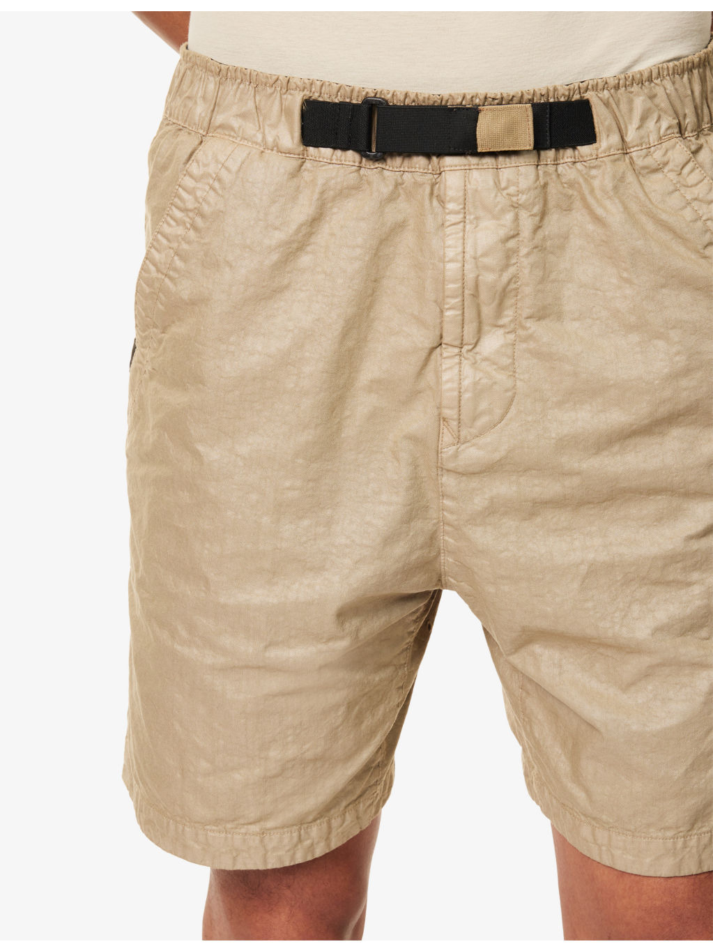 Belted Compass-Patch Shell Shorts - 5