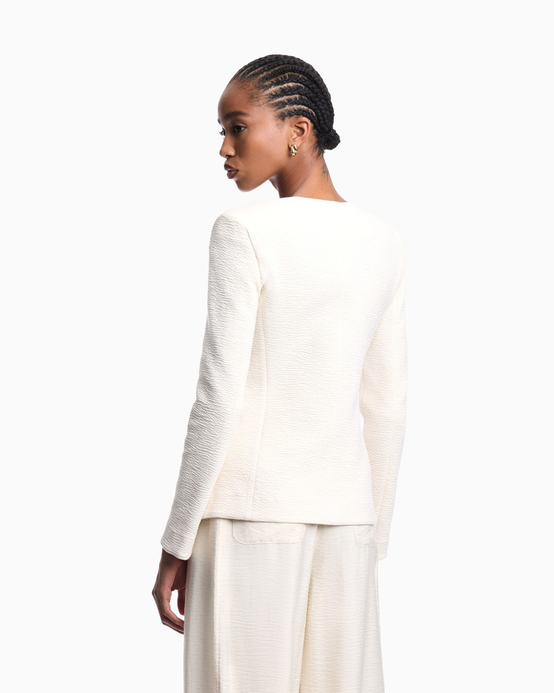 EMBOSSED JERSEY ZIP-UP JACKET 3