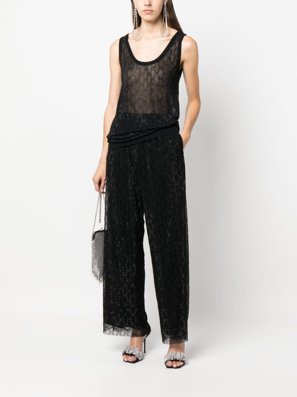 GG crystal-embellished trousers - 2