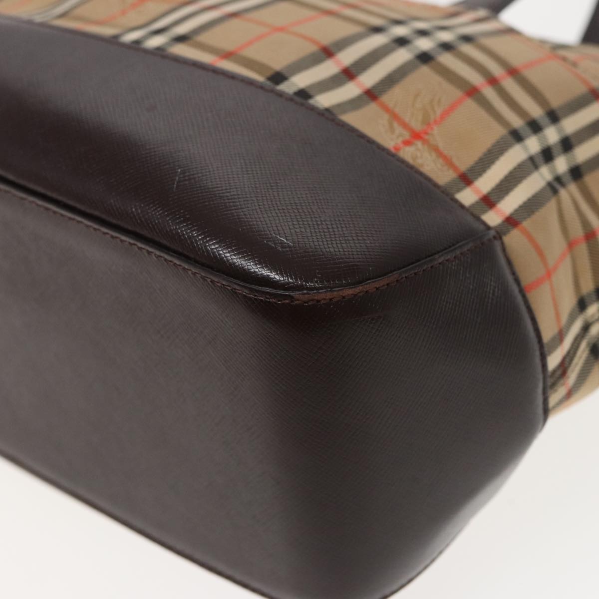 Burberry Nova Check Hand Bag Canvas Beige - 10