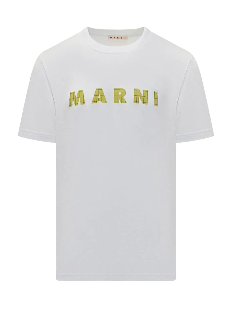 Marni Marni Logo Check T-Shirt - 1