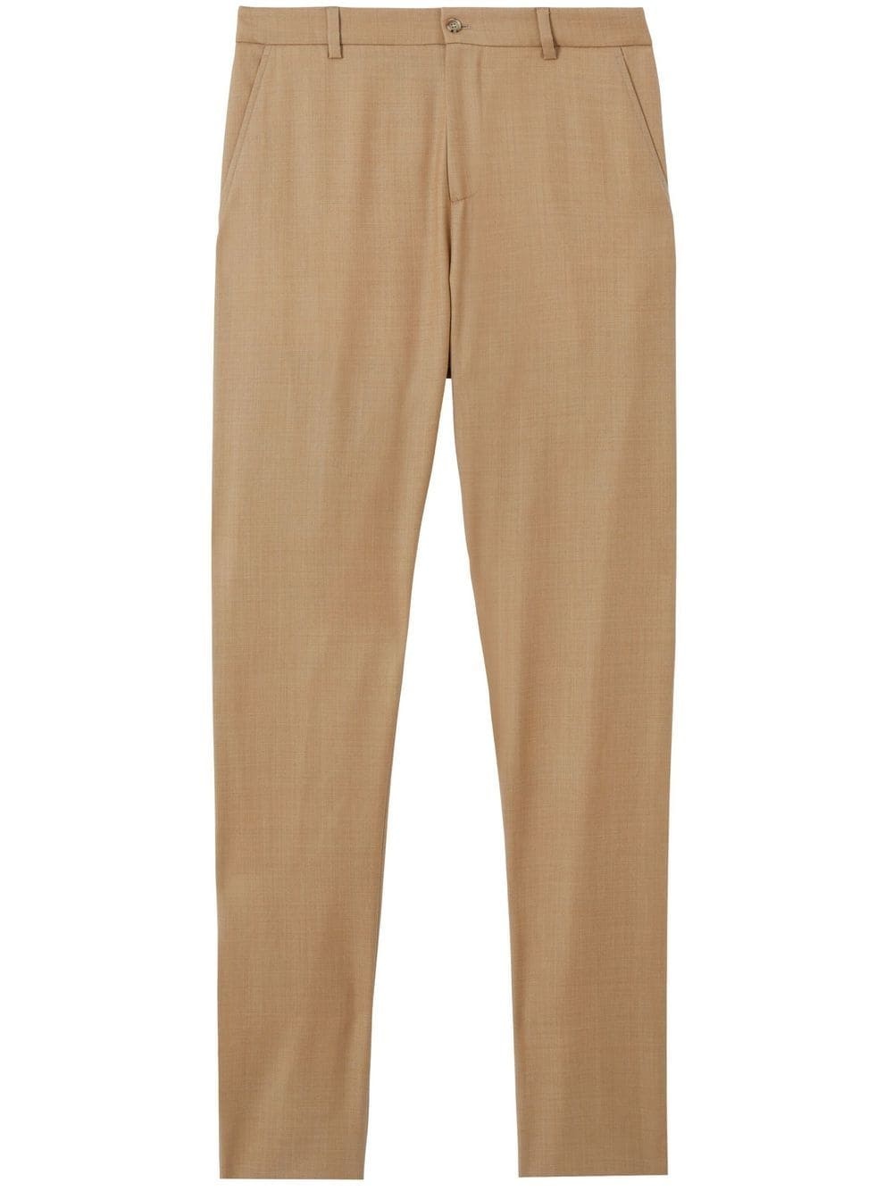 wool straight-leg trousers - 1