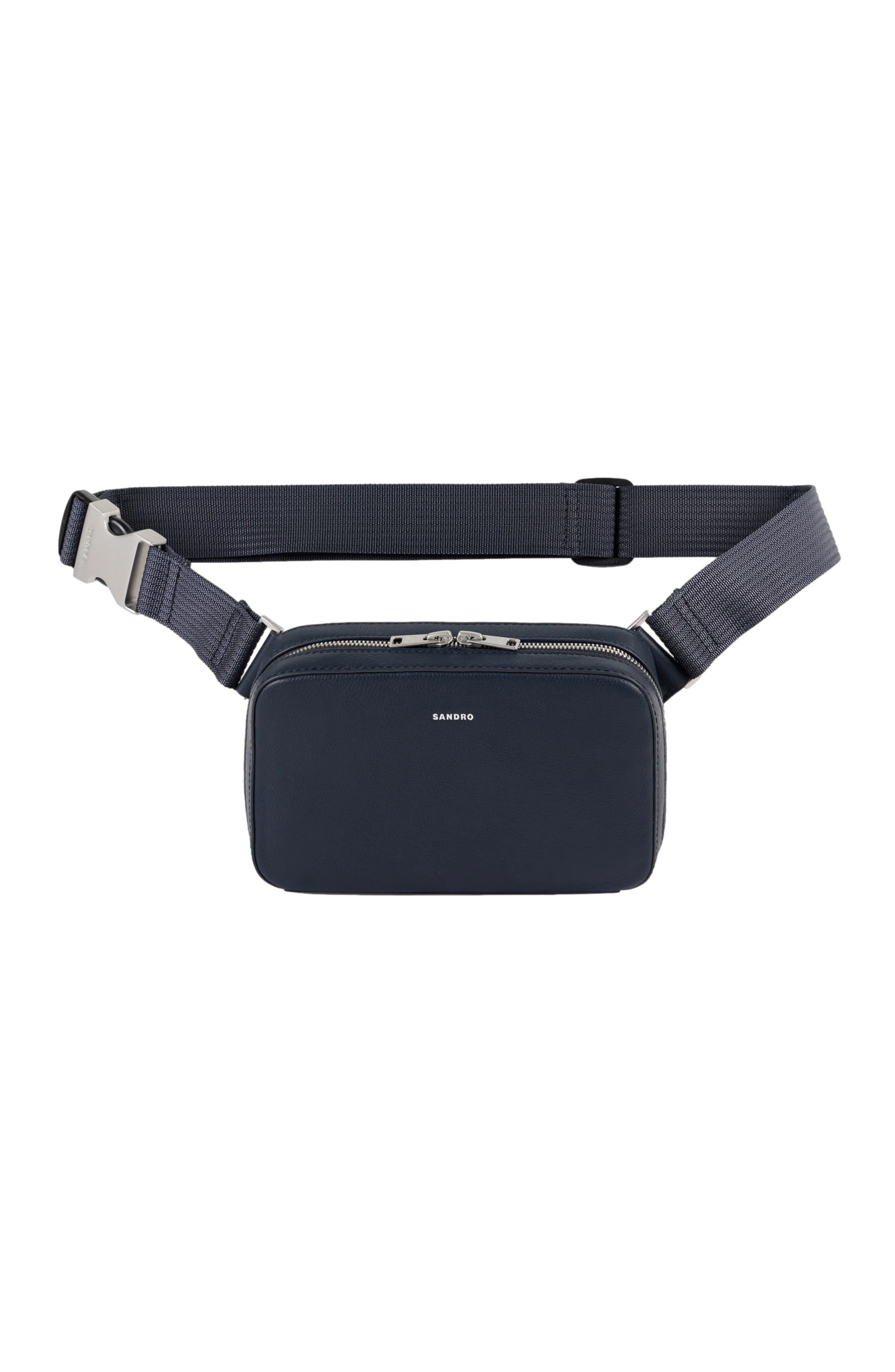 SANDRO Small grained leather bag in Navy Blue at Nordstrom - 1