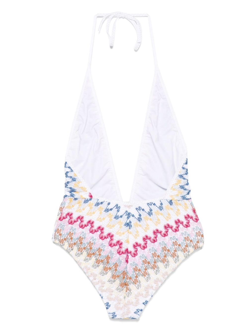 zigzag-woven swimsuit - 2