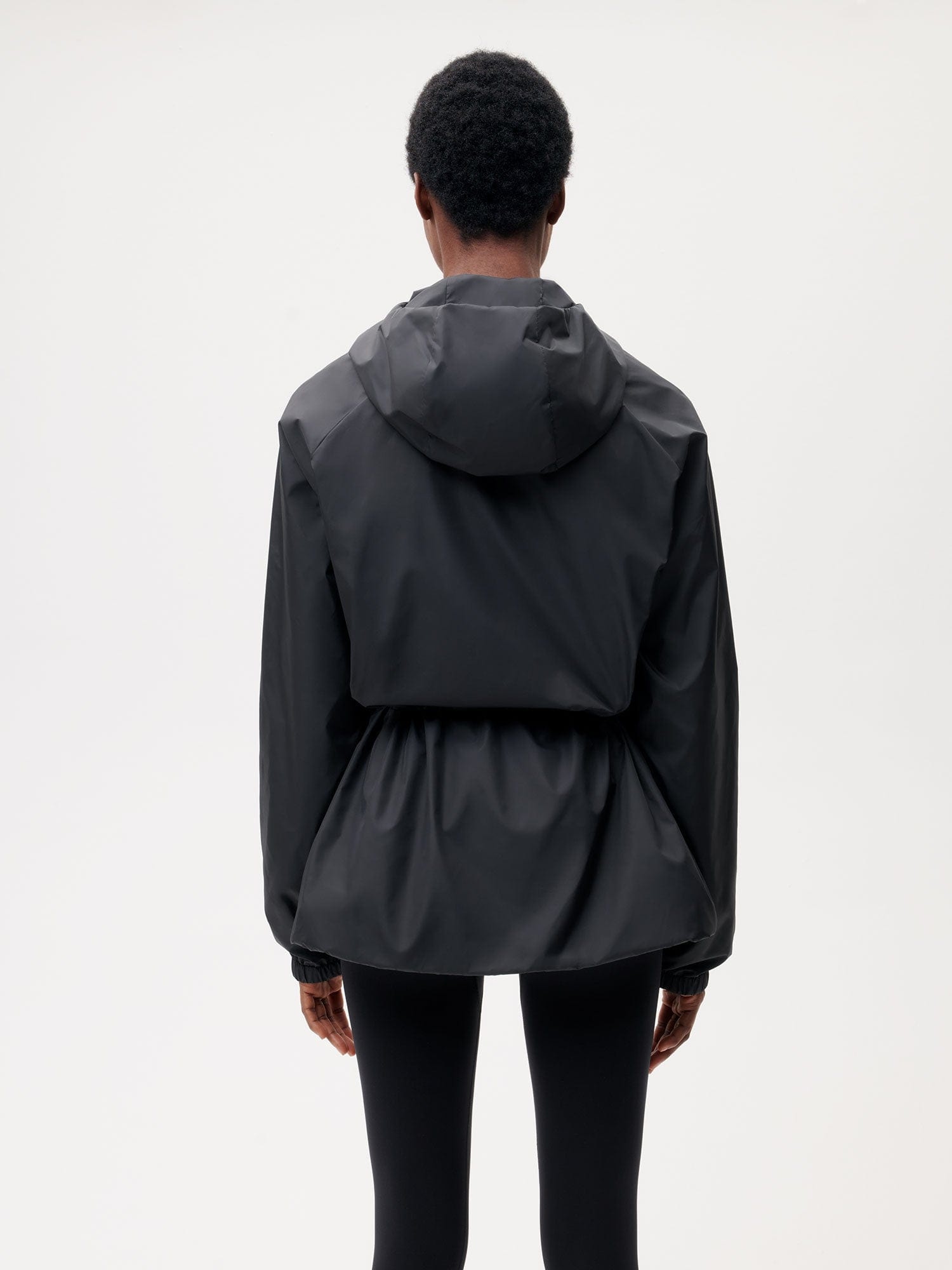 Womens Nylon Color Block Jacket - Black - 3
