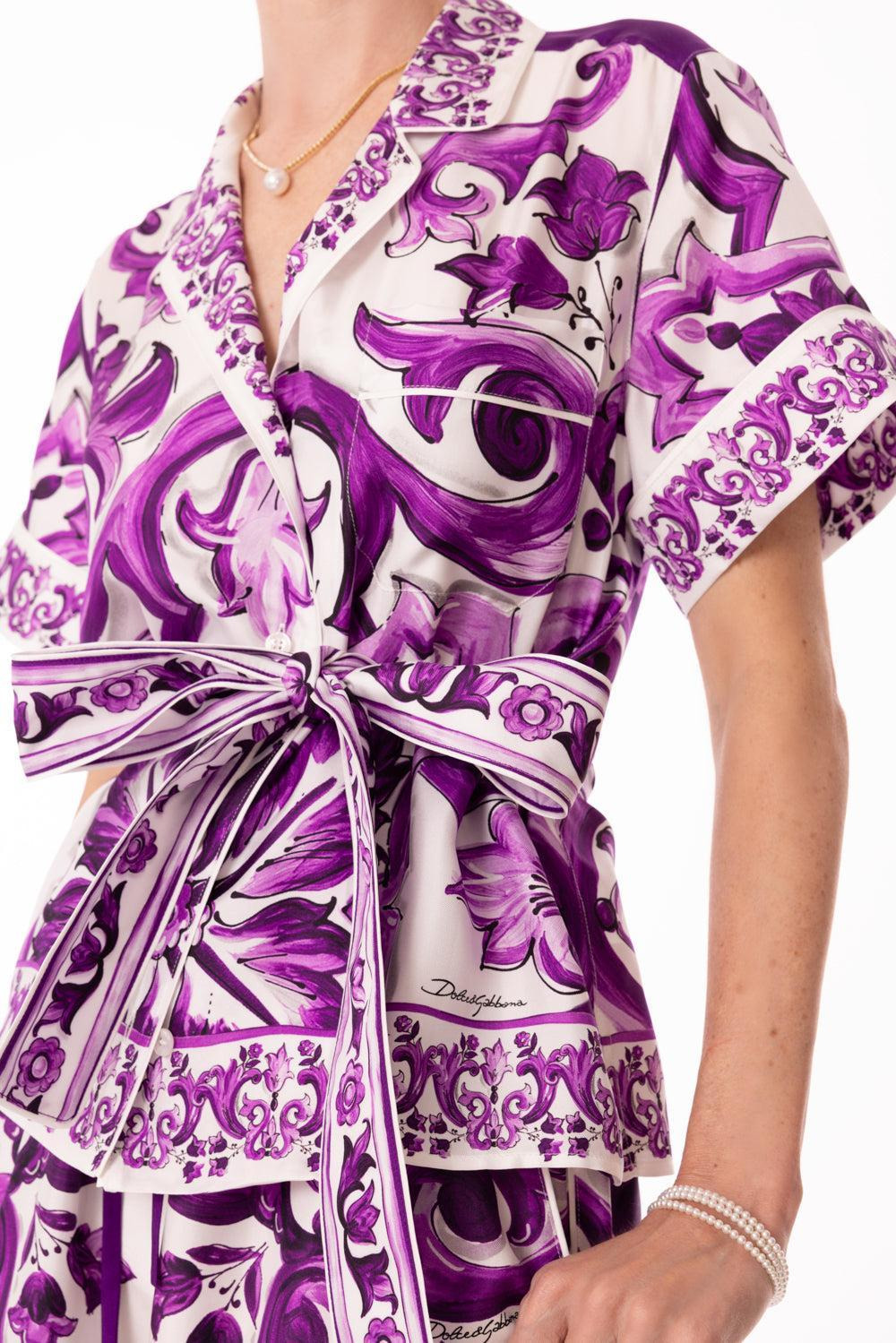 Maiolica Pajama Shirt - 5