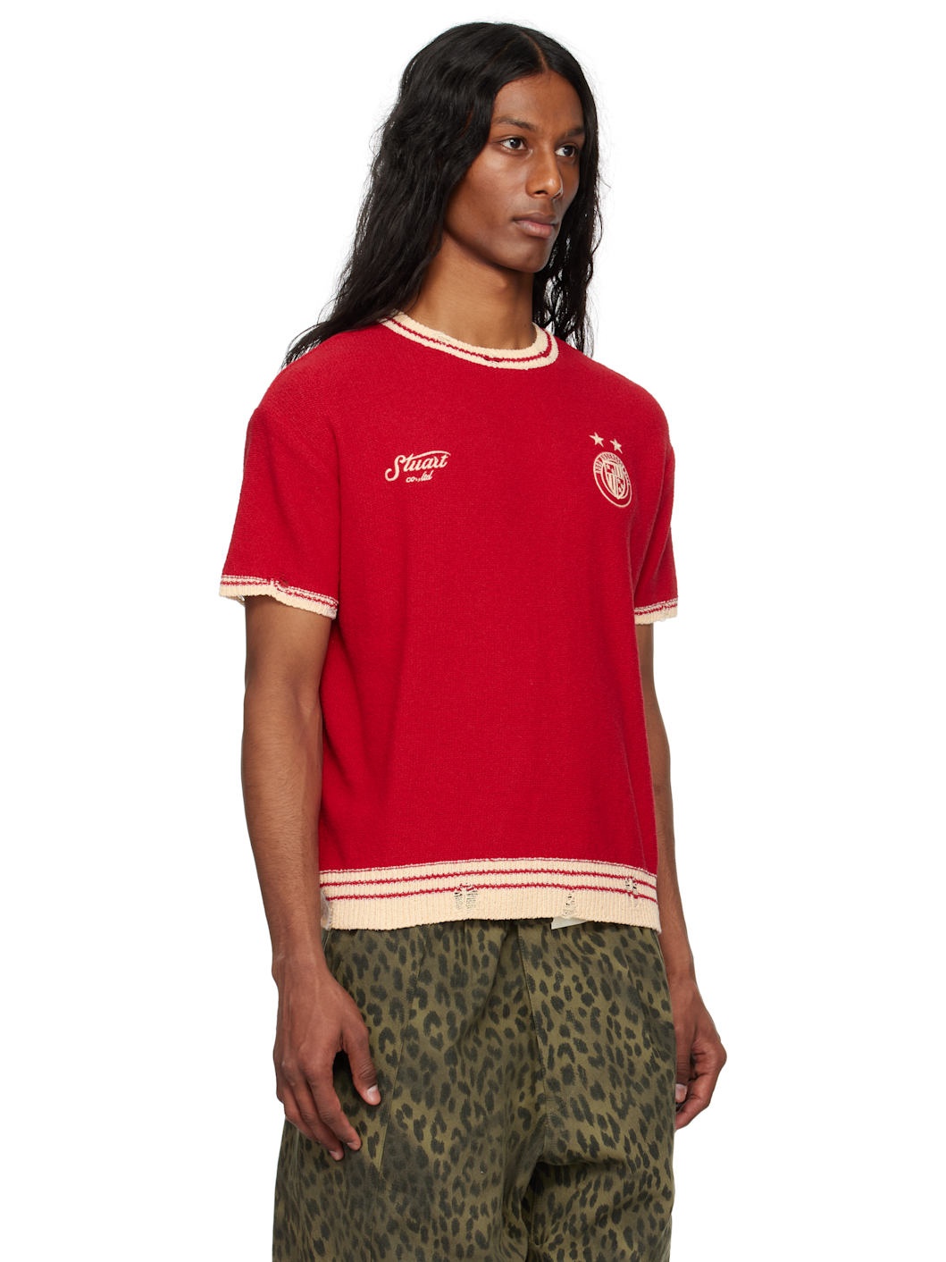 Red Football Short Sleeve T-shirt. - 2