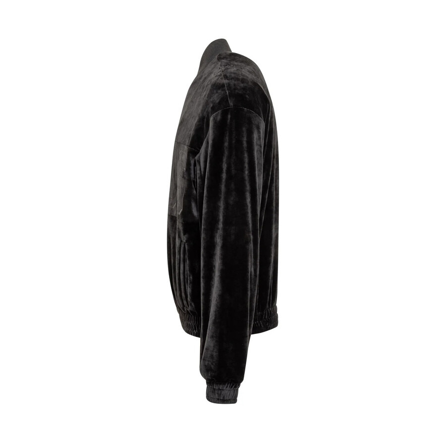 GCDS Logo-Embroidered Velvet Zip-Up Sweatshirt - 7