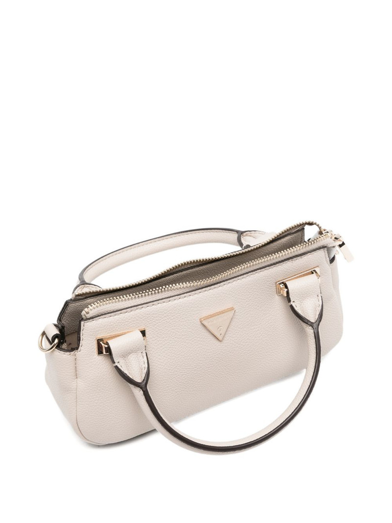 Evie Mini metal logo leather tote bag 4