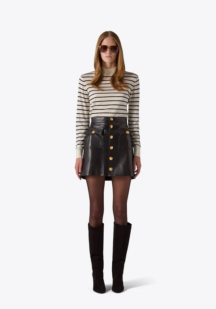 SWEATER 72 BLACK WHITE STRIPE - 1