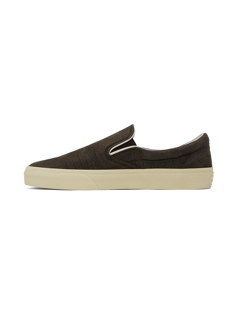 TOM FORD Brown Jude Slip-On Sneakers outlook