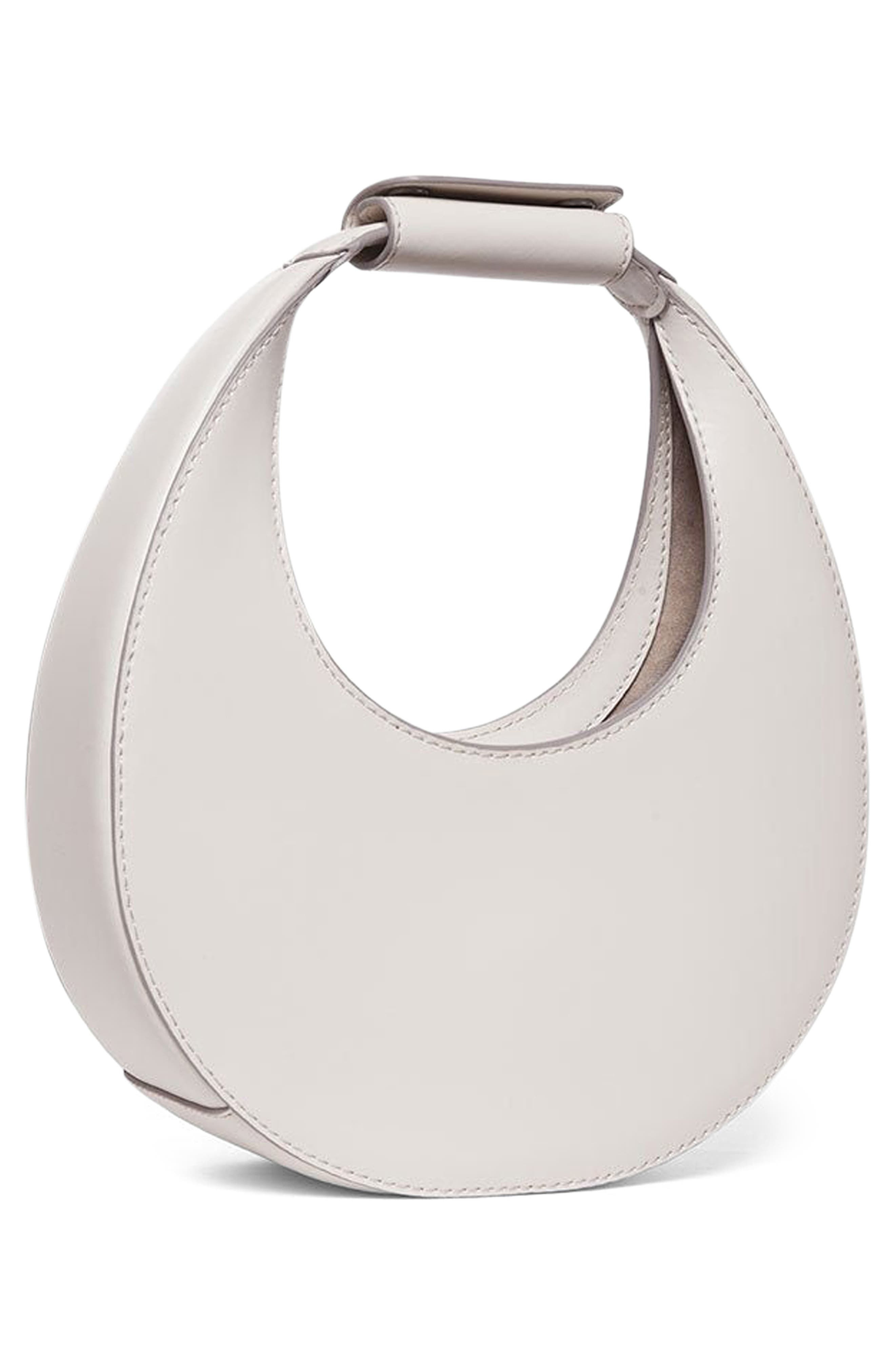 STAUD Mini Moon Leather Bag in Cream at Nordstrom - 4