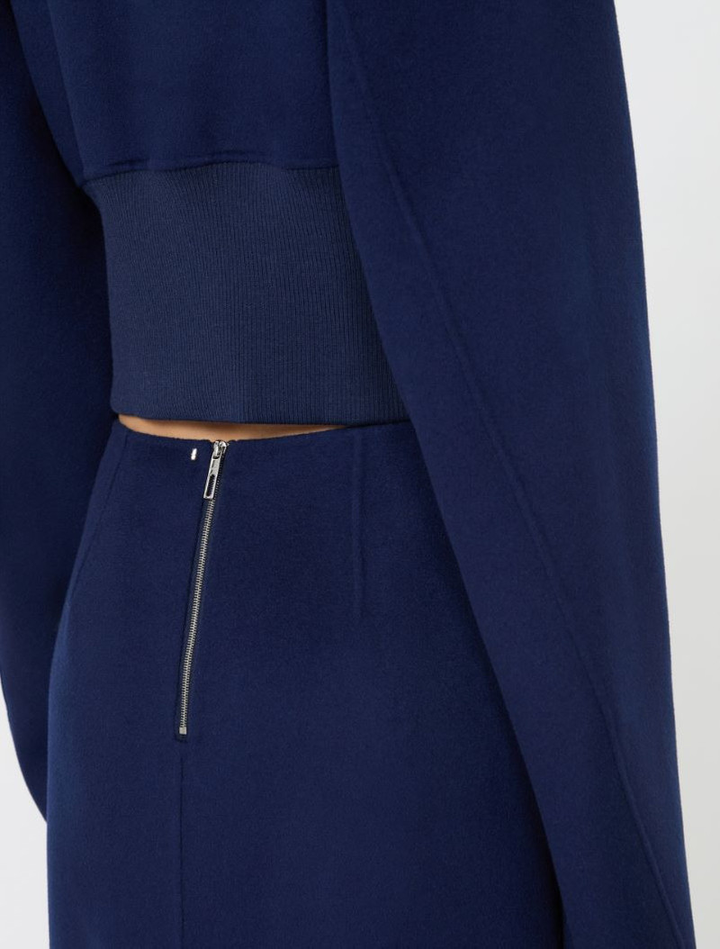 Short pure wool outerwear - ultramarine 7