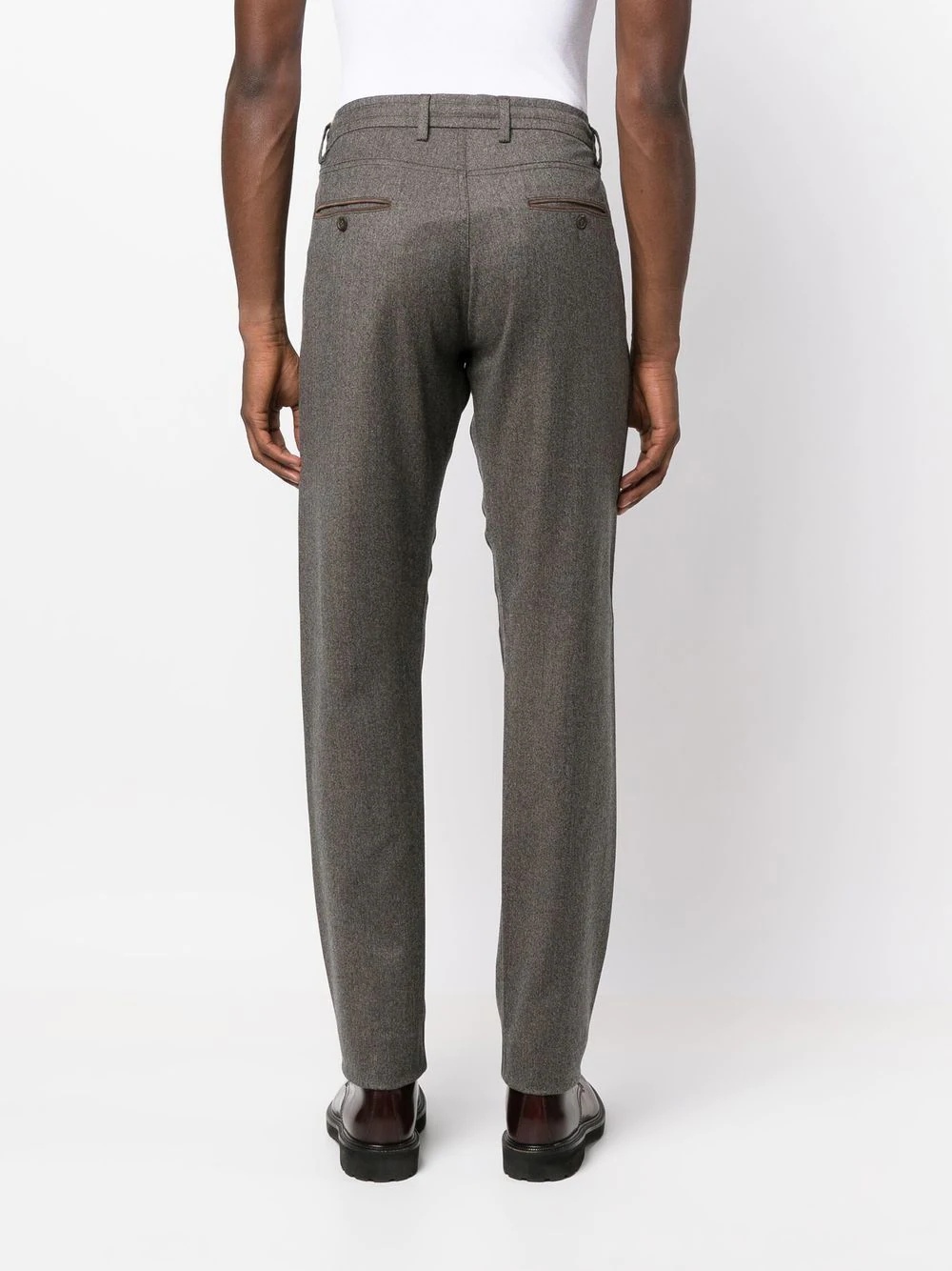 straight-leg tailored trousers - 4