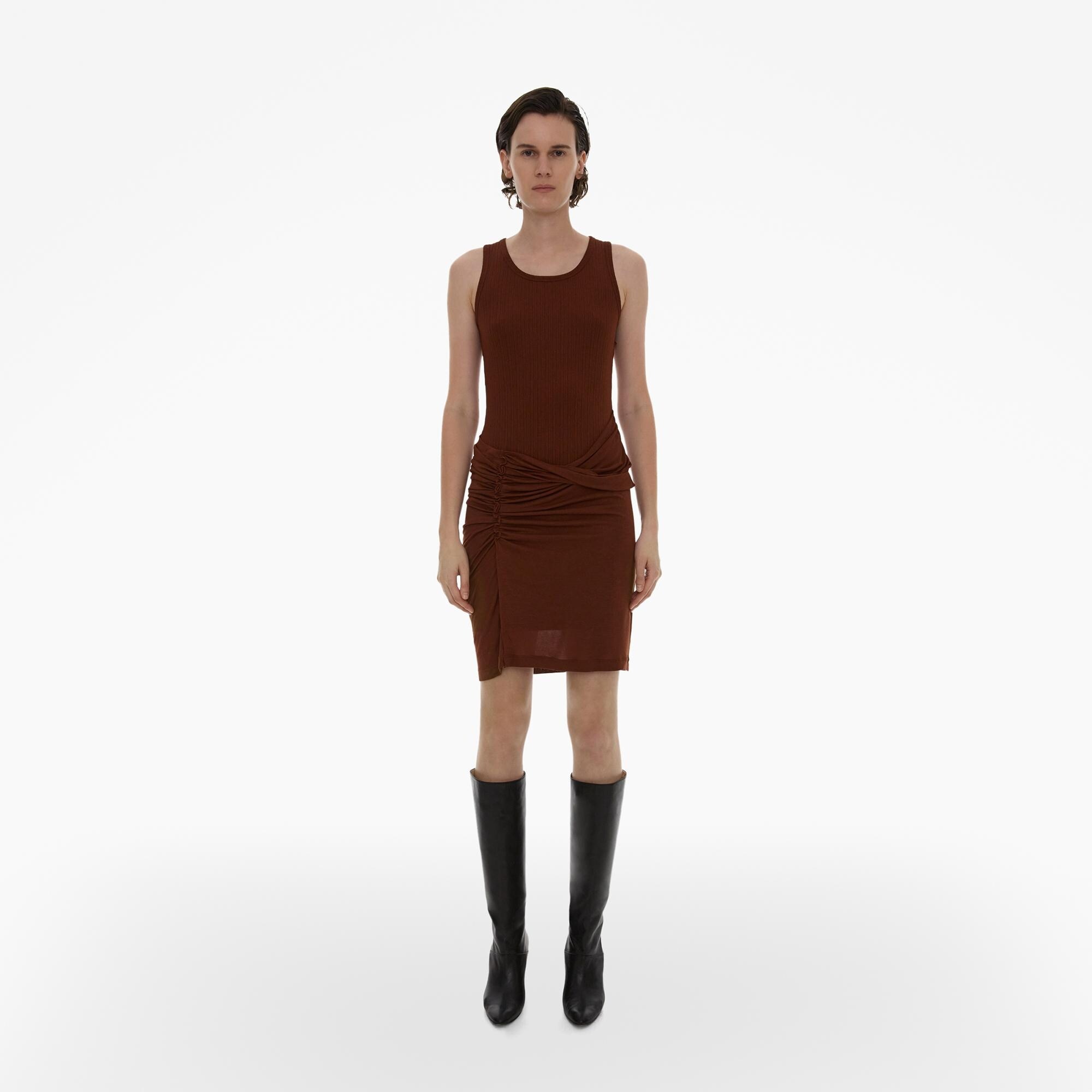 RIBBED COMBO TANK DRESS - 2