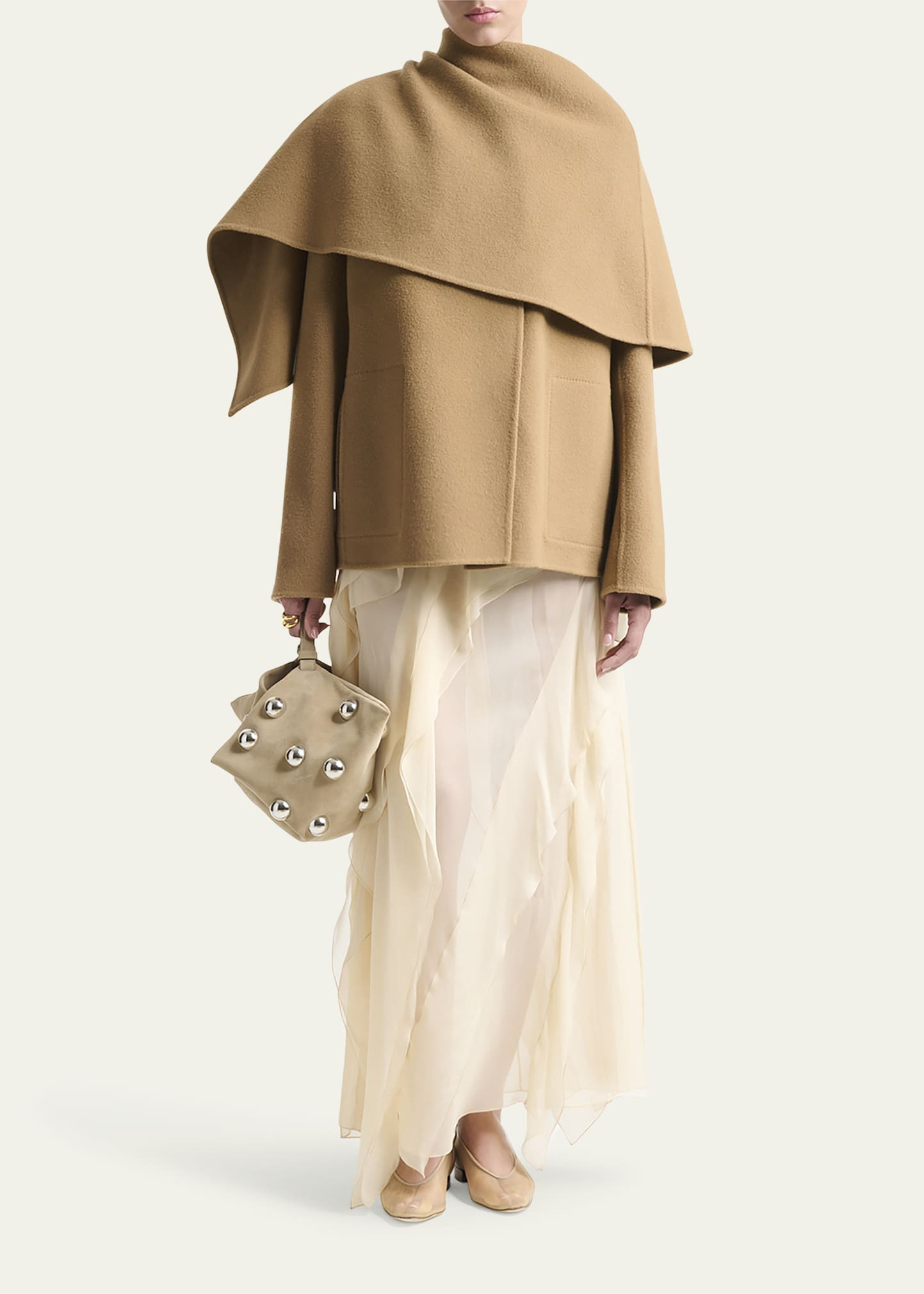 Dak Wool Cape Coat - 2