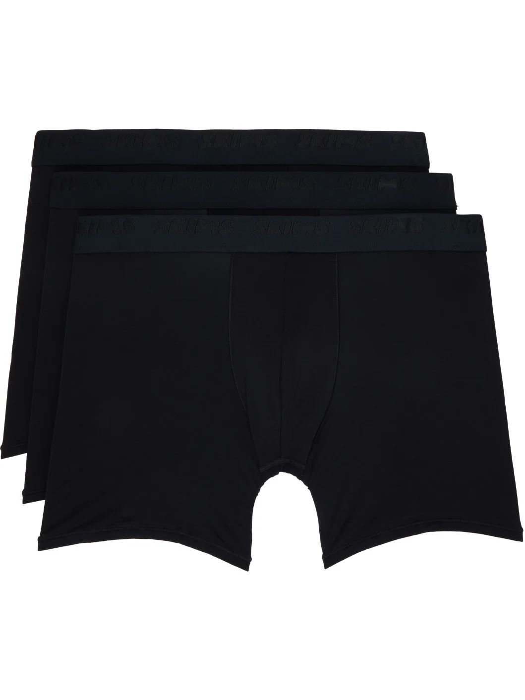 Three-Pack Black SKIMS Stretch 5" Boxer Briefs - 1