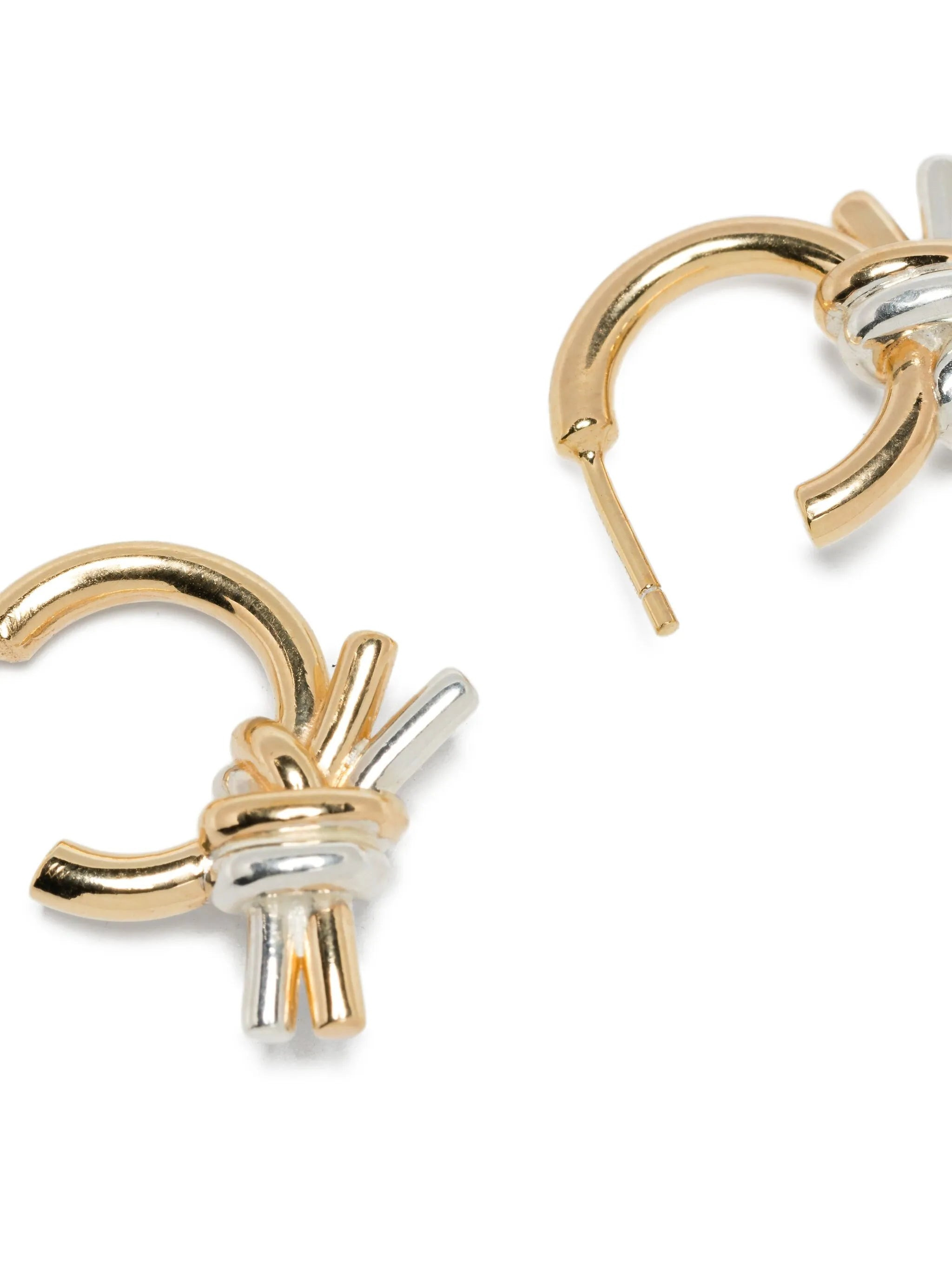 knot-design hoop earrings - 3