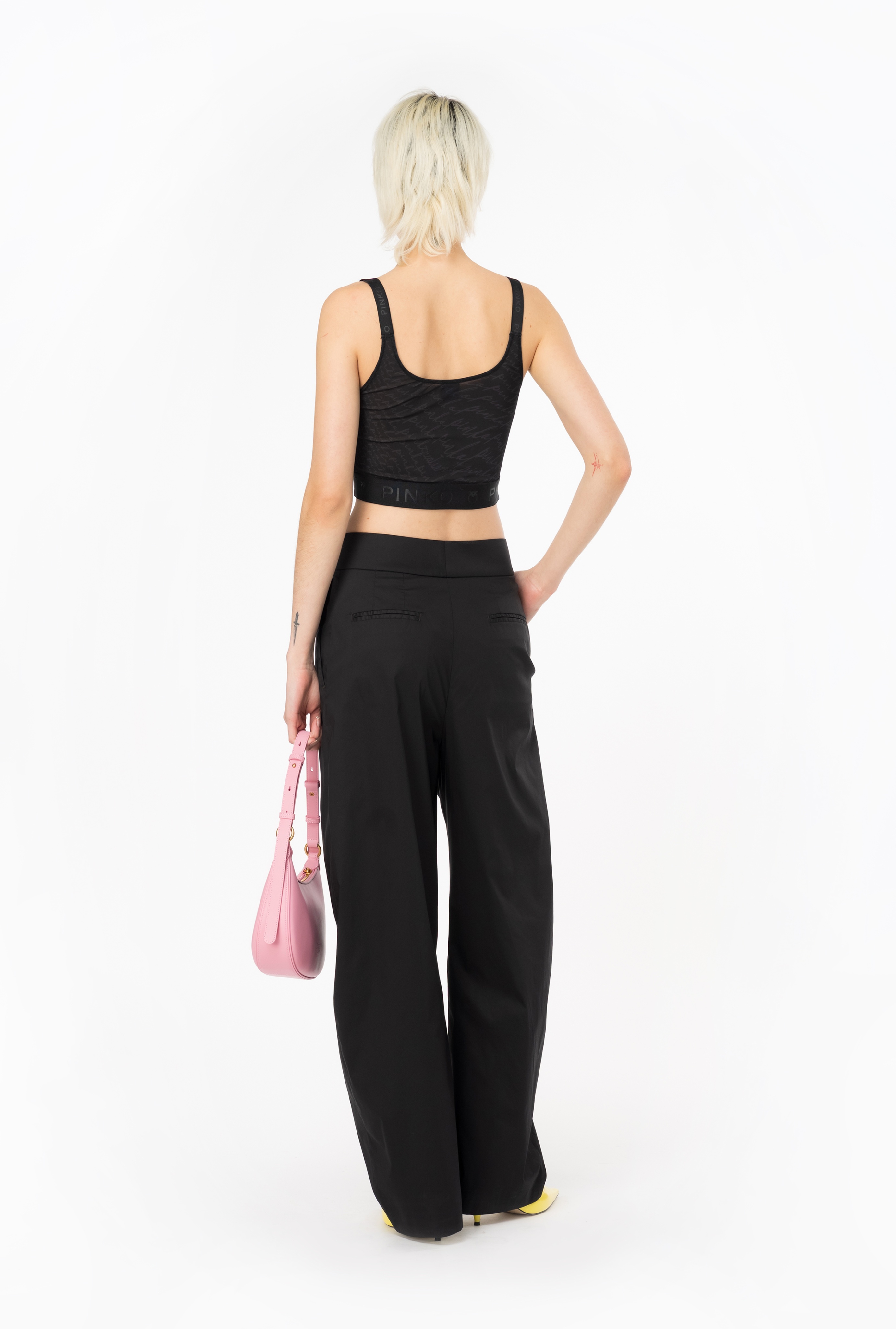 WIDE-LEG TECHNICAL POPLIN TROUSERS - 4