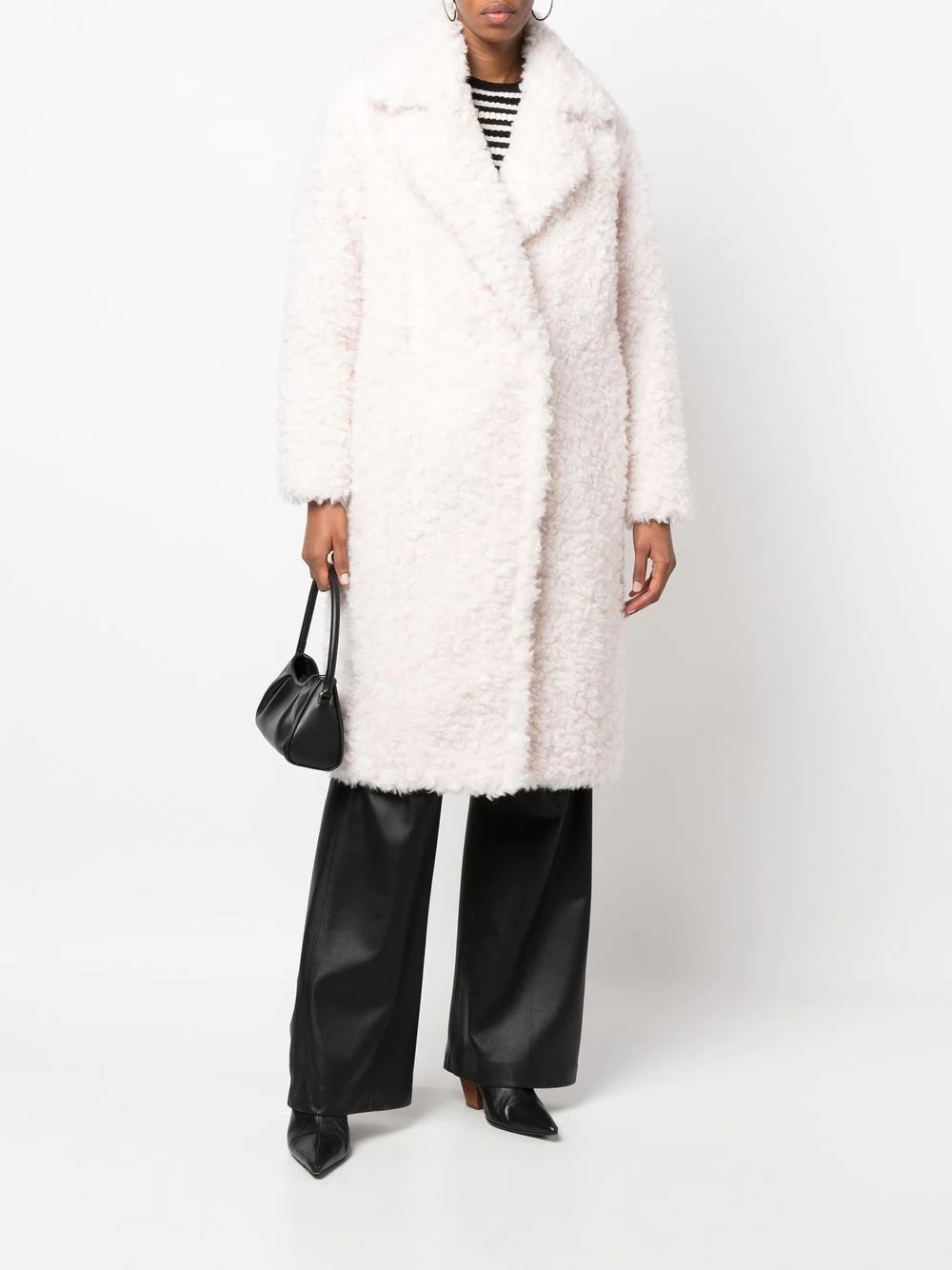 woven wool maxi coat - 2