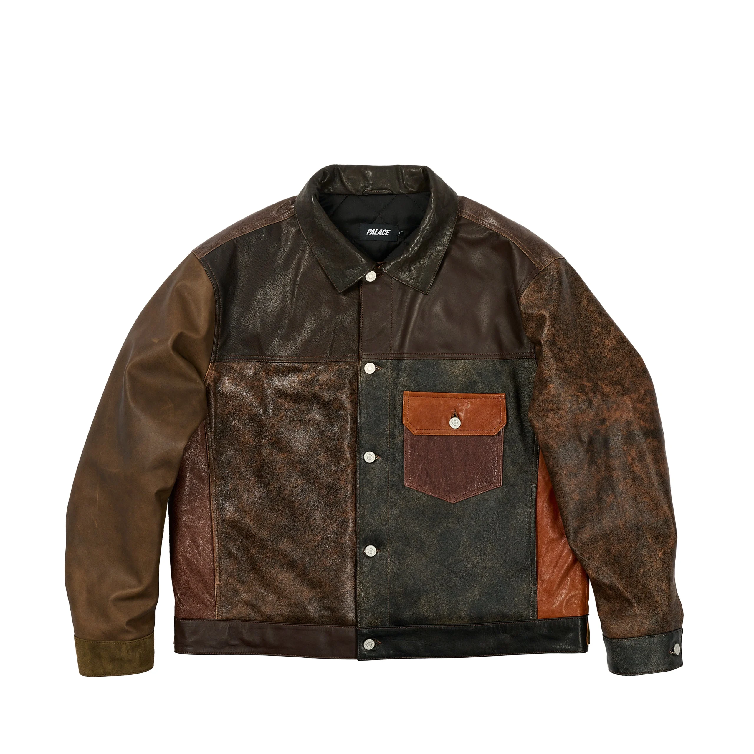 ジャケット・アウター Palace PATCHY LEATHER JACKET MULTI PALACE PATCHY LEATHER JACKET MULTI | REVERSIBLE