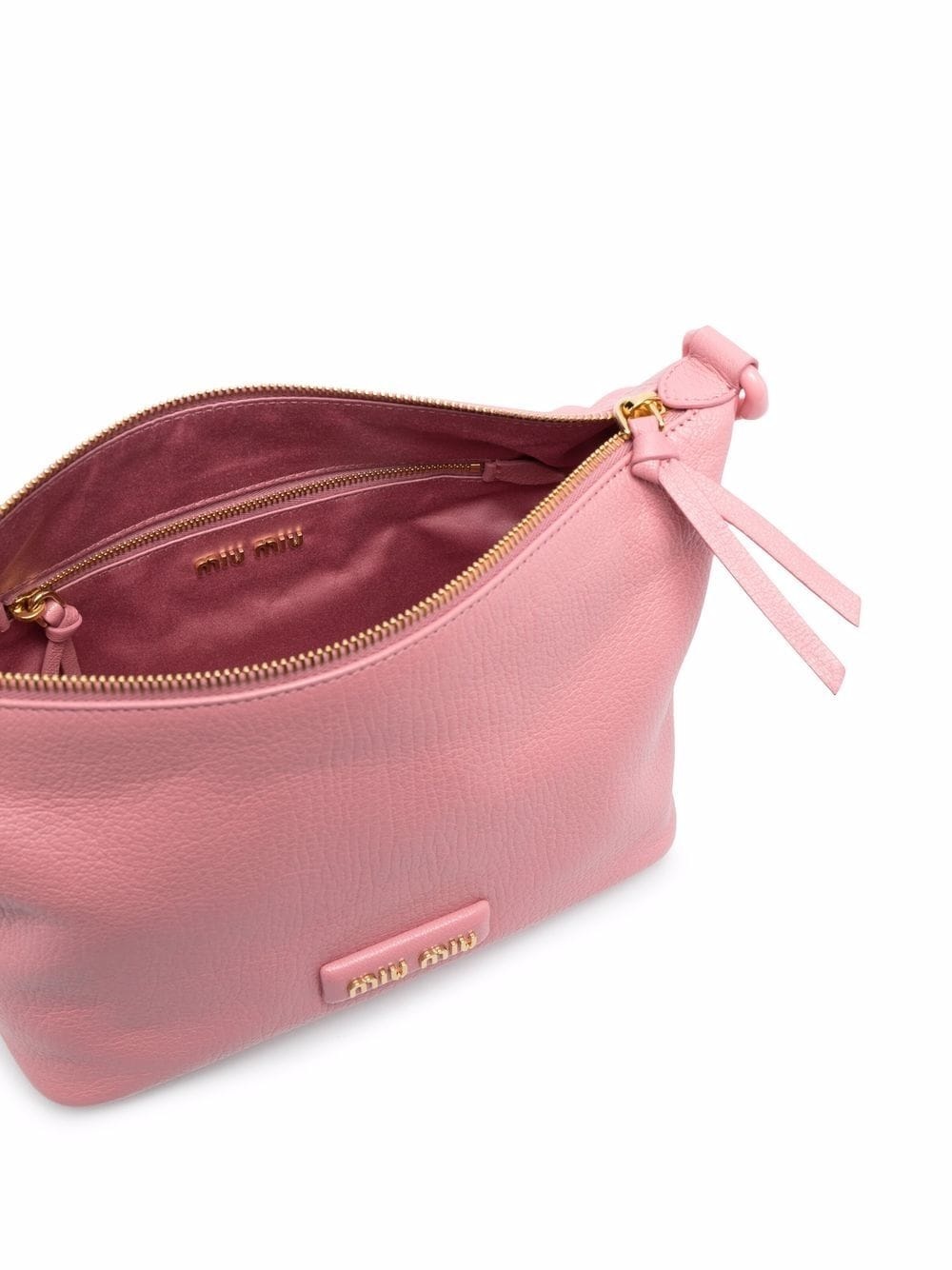 logo-patch leather shoulder bag - 5