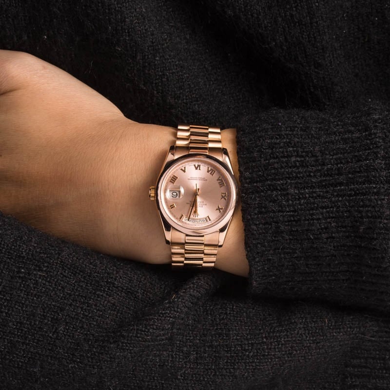 Rolex Day-Date 118205 18k Rose Gold - 5