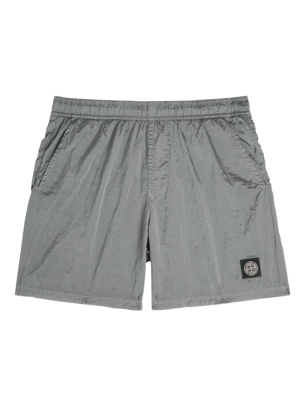 logo-patch swim shorts - 1