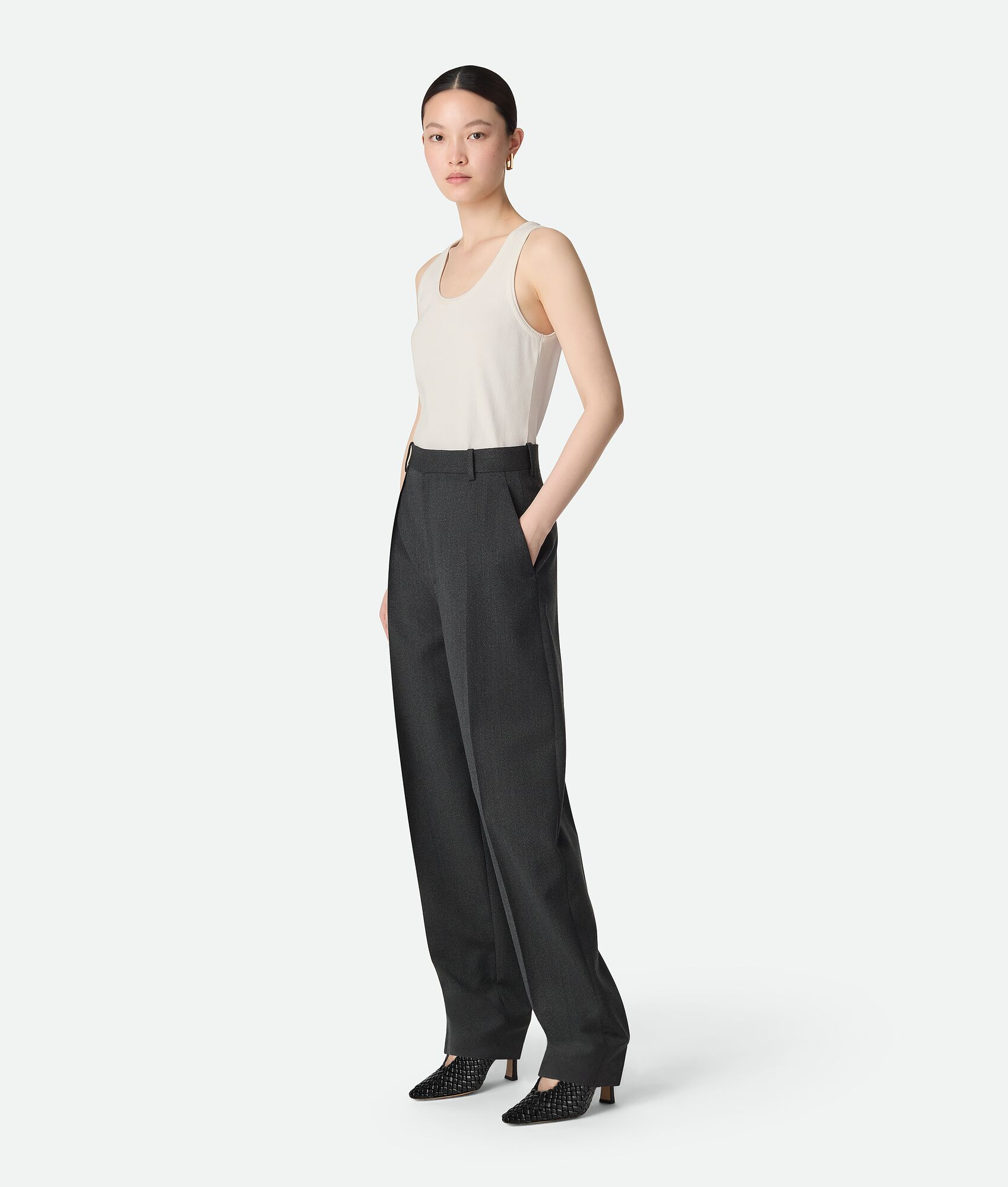 Mouline Wool Twill Pants - 2