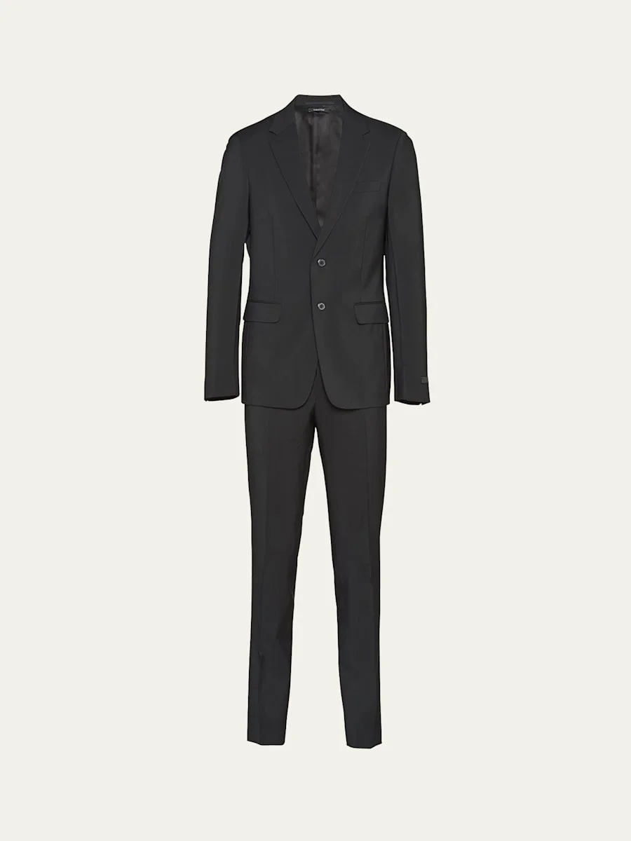 Men's Wool-Mohair Solid Suit - 1