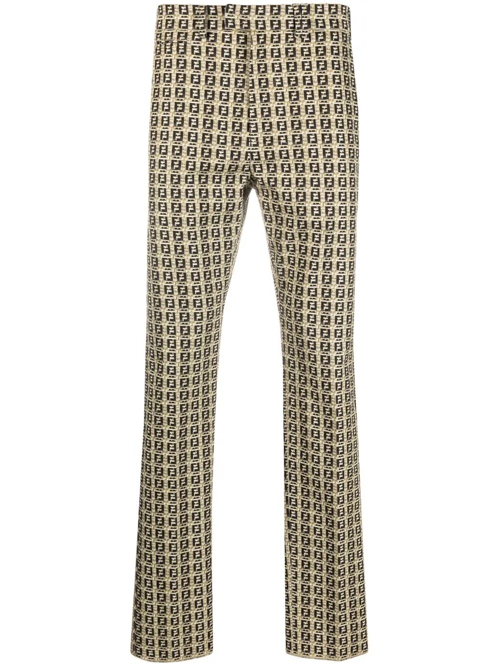 FF-print mid-rise trousers - 1