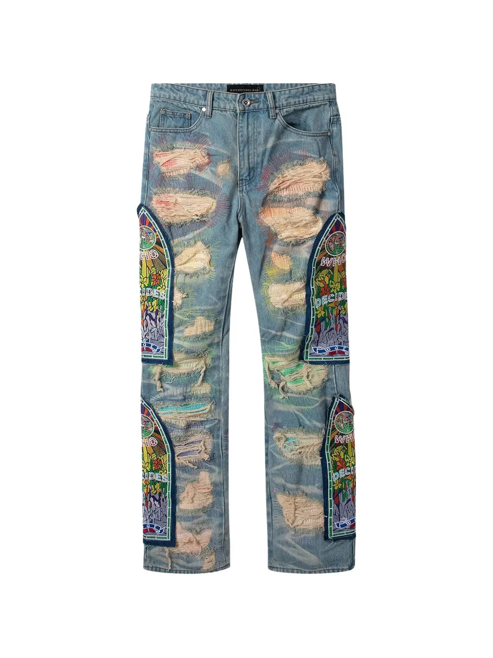 Fusion distressed-finish jeans - 1