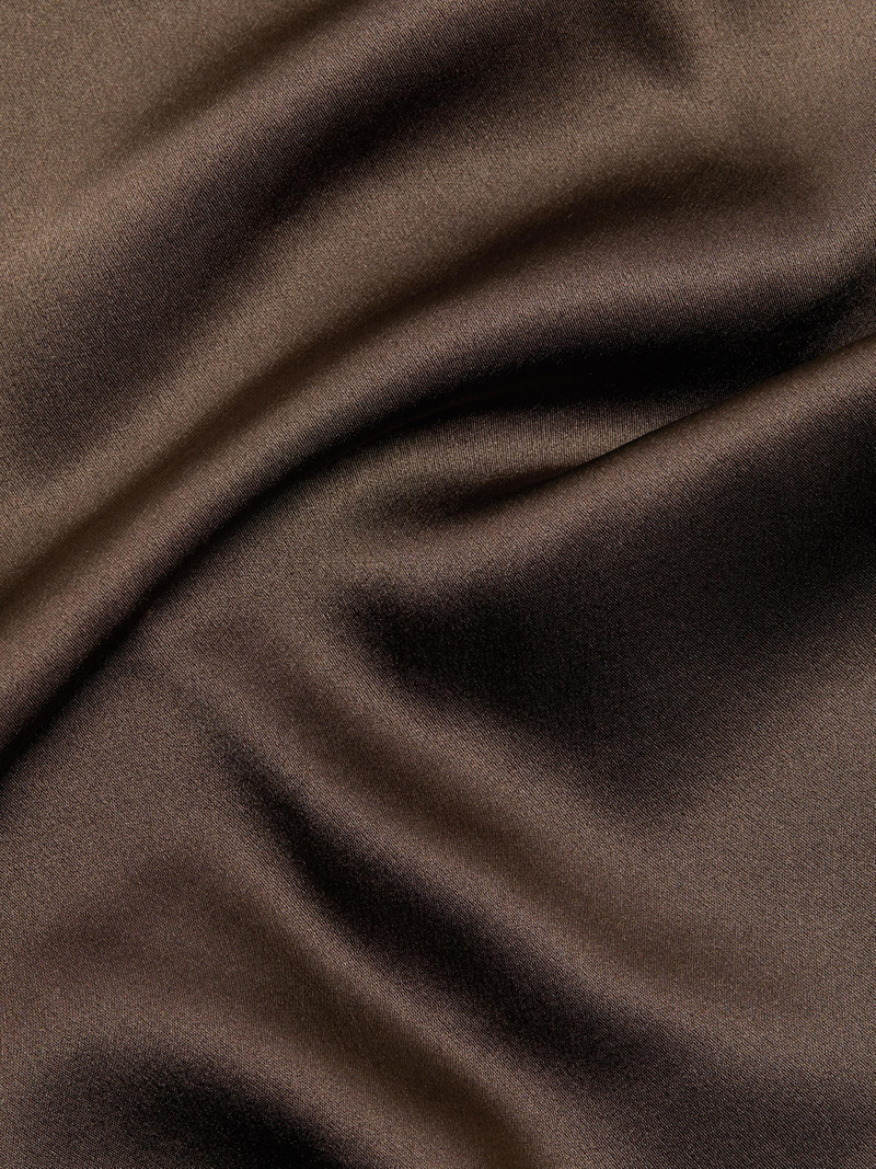 Women's Blythe Silk Midi-Skirt - Turkish Coffee 7